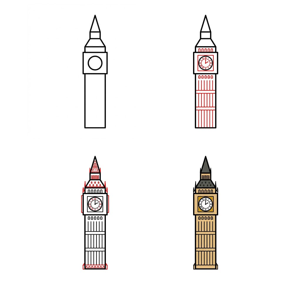 Famous Landmark Big Ben Drawing Ideas