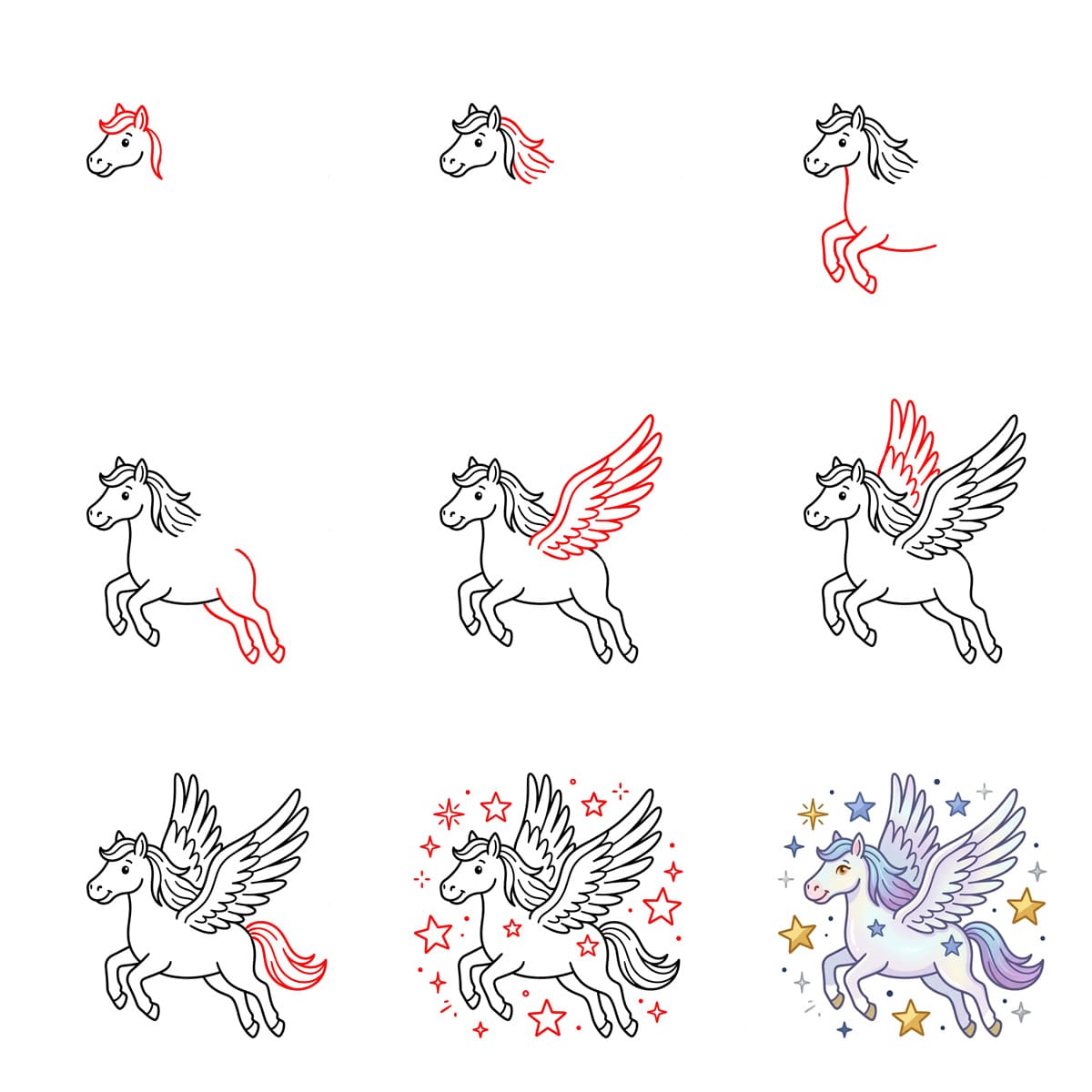 Fantasy Pegasus Drawing Ideas