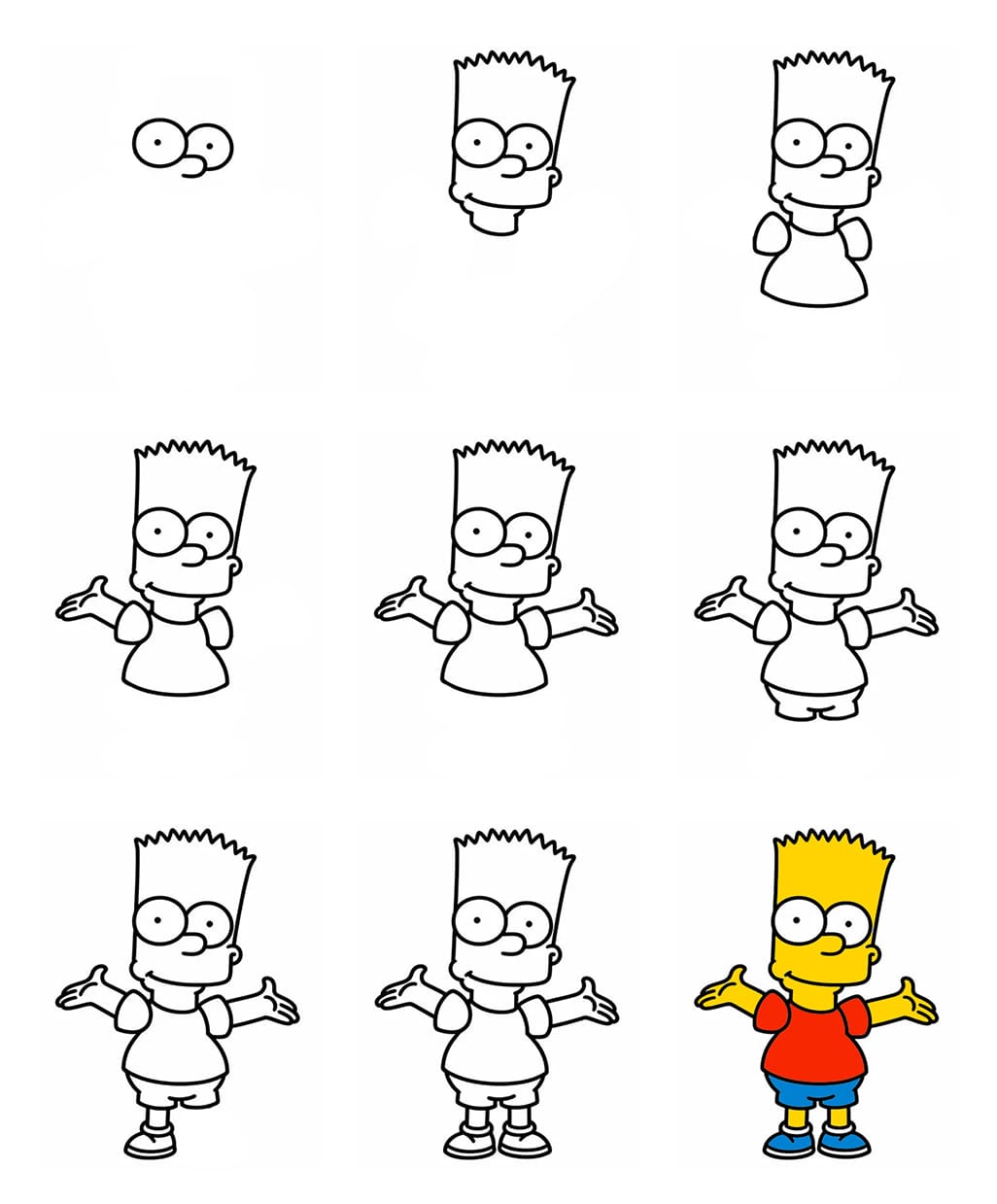 Friendly Bart Simpson Drawing Ideas