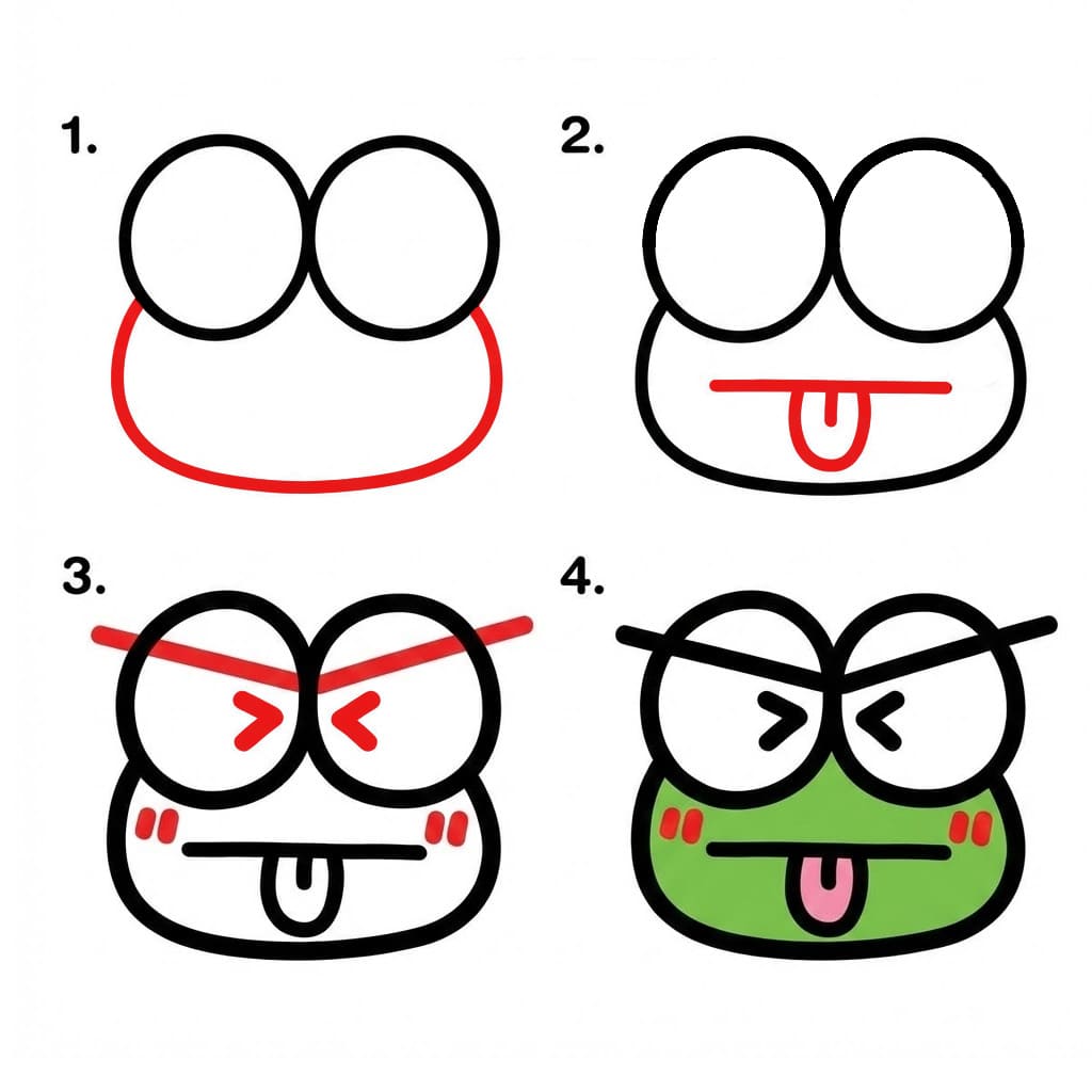 Funny Keroppi Drawing Ideas