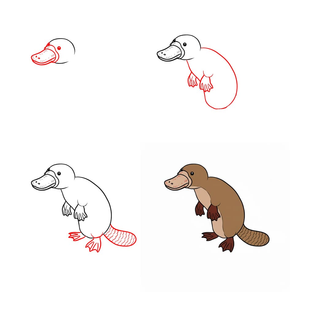 Funny platypus Drawing Ideas