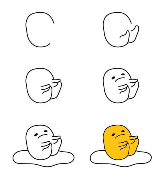 Gudetama Sanrio character Drawing Ideas