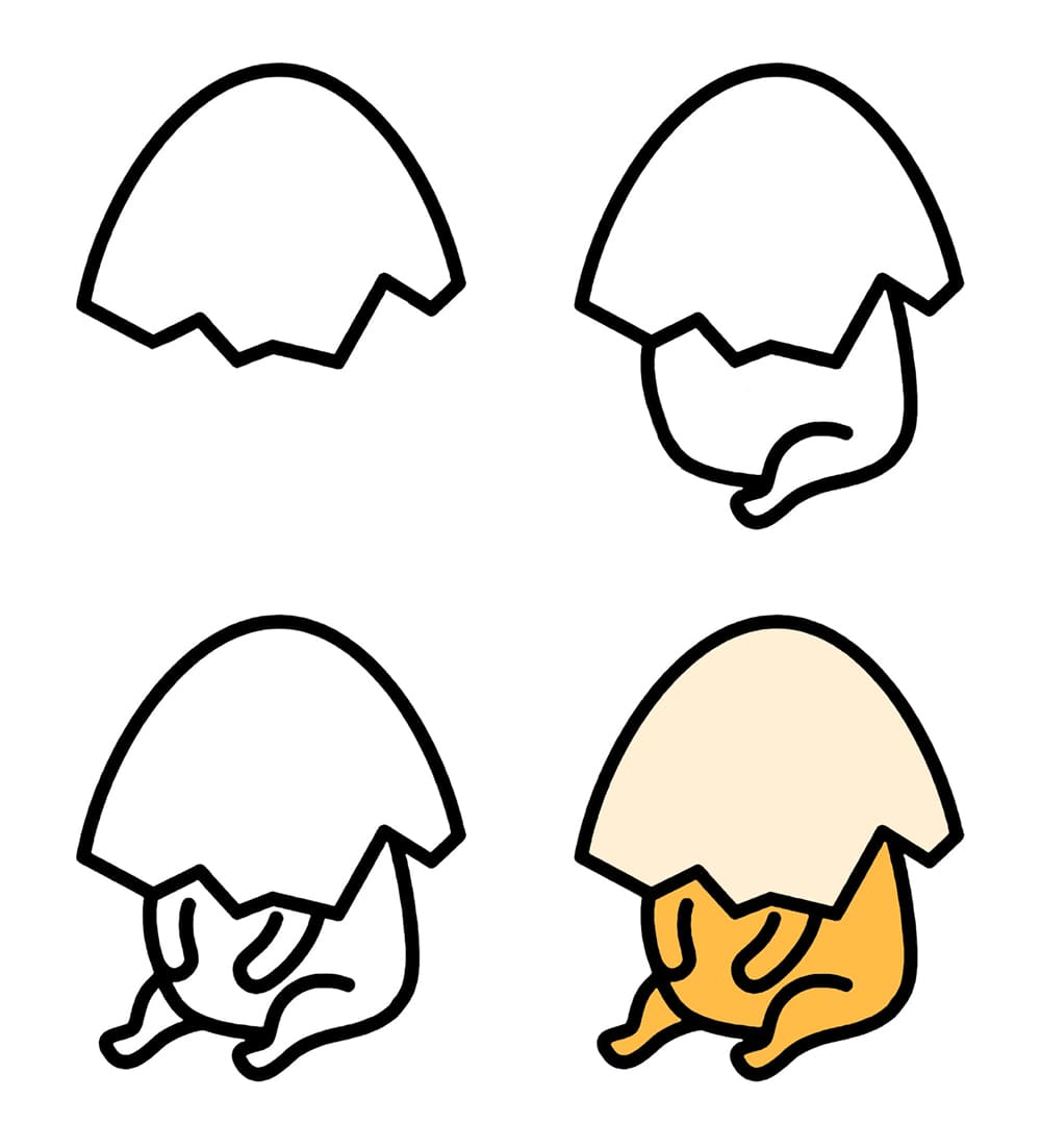 Gudetama carrying eggshell Drawing Ideas