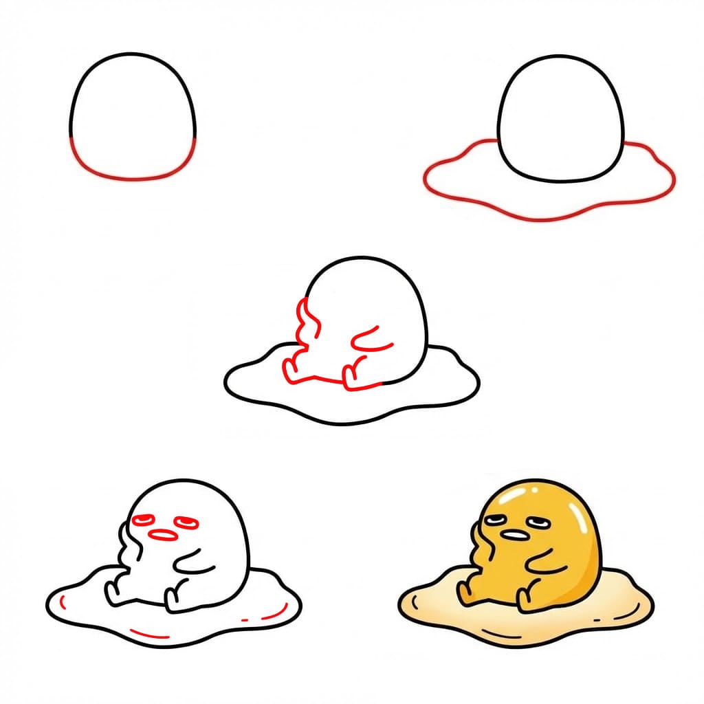Gudetama character Drawing Ideas