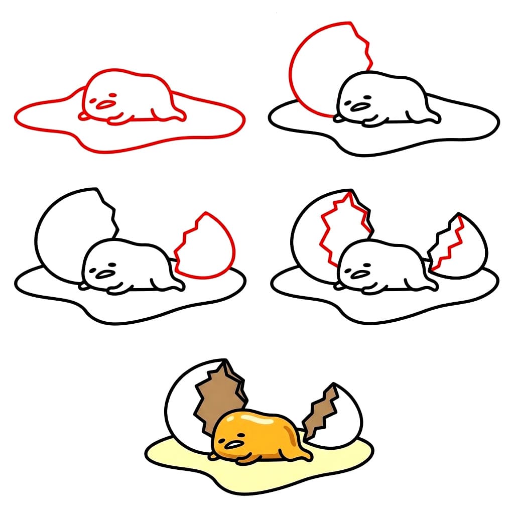 Gudetama the egg yolk Drawing Ideas