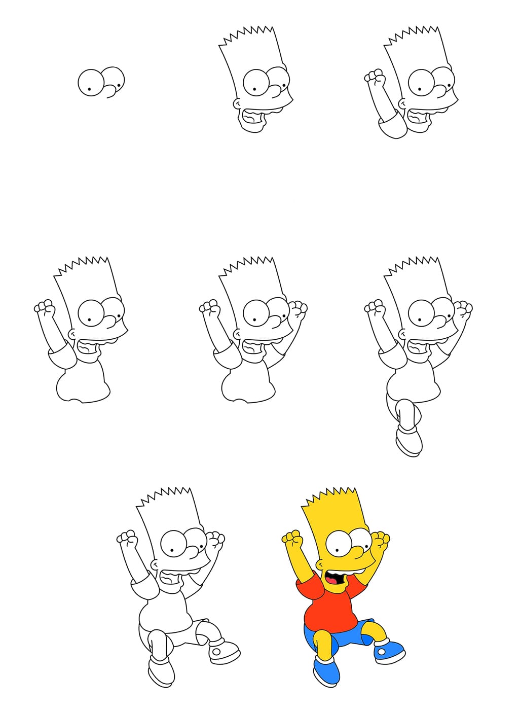 Happy Bart Simpson Drawing Ideas