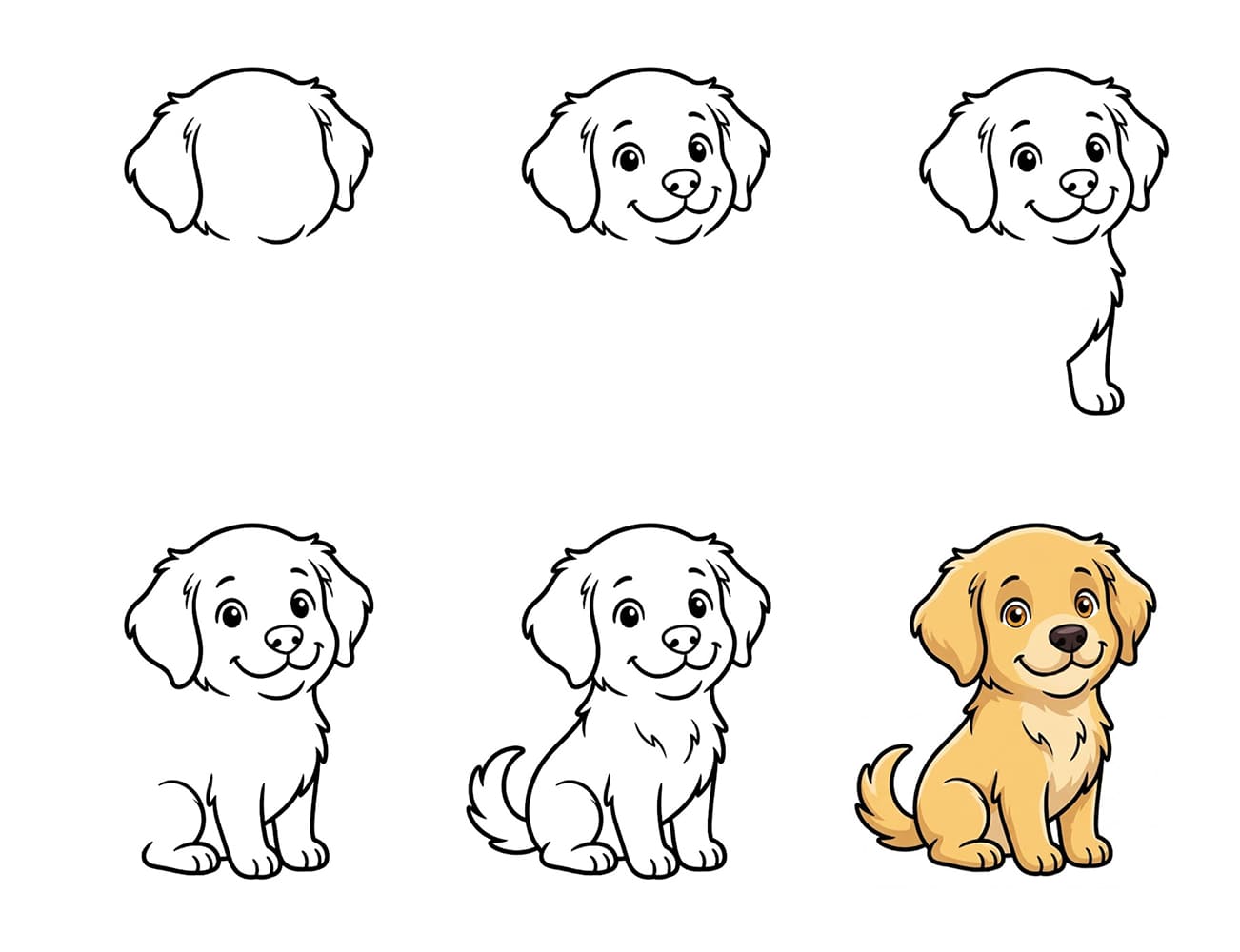 Golden Retriever Drawing Ideas