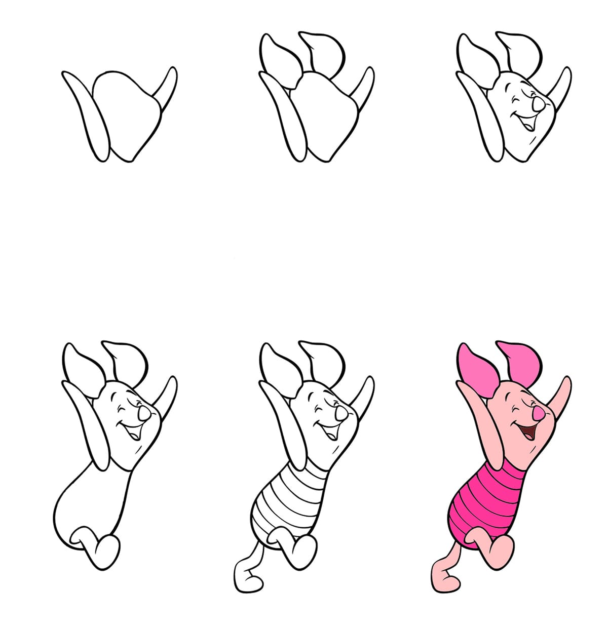 Happy Piglet Drawing Ideas