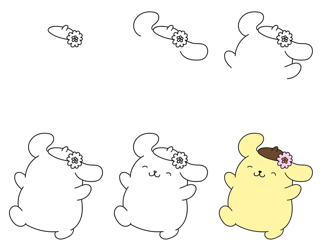 Happy Pompompurin Drawing Ideas