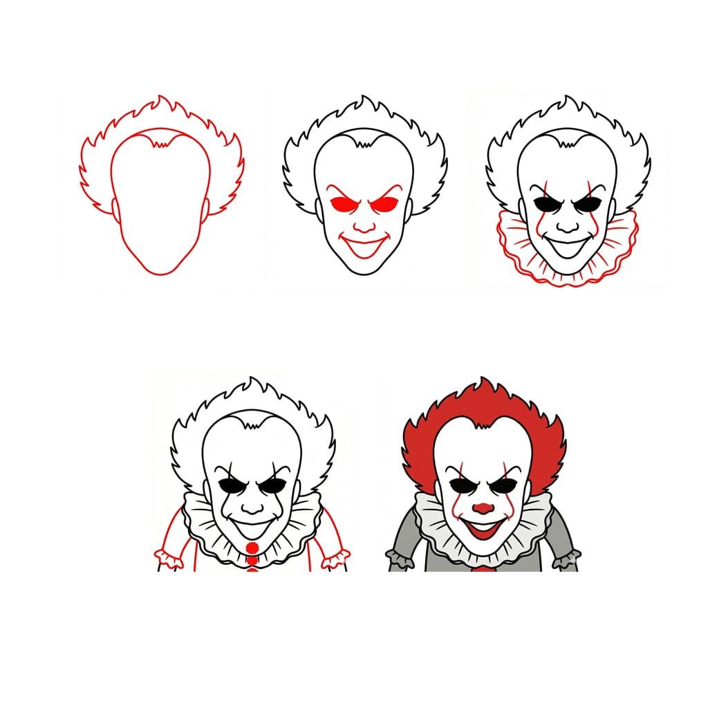 Horror Pennywise Drawing Ideas