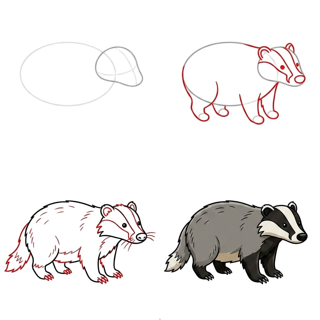 Huge badger Drawing Ideas
