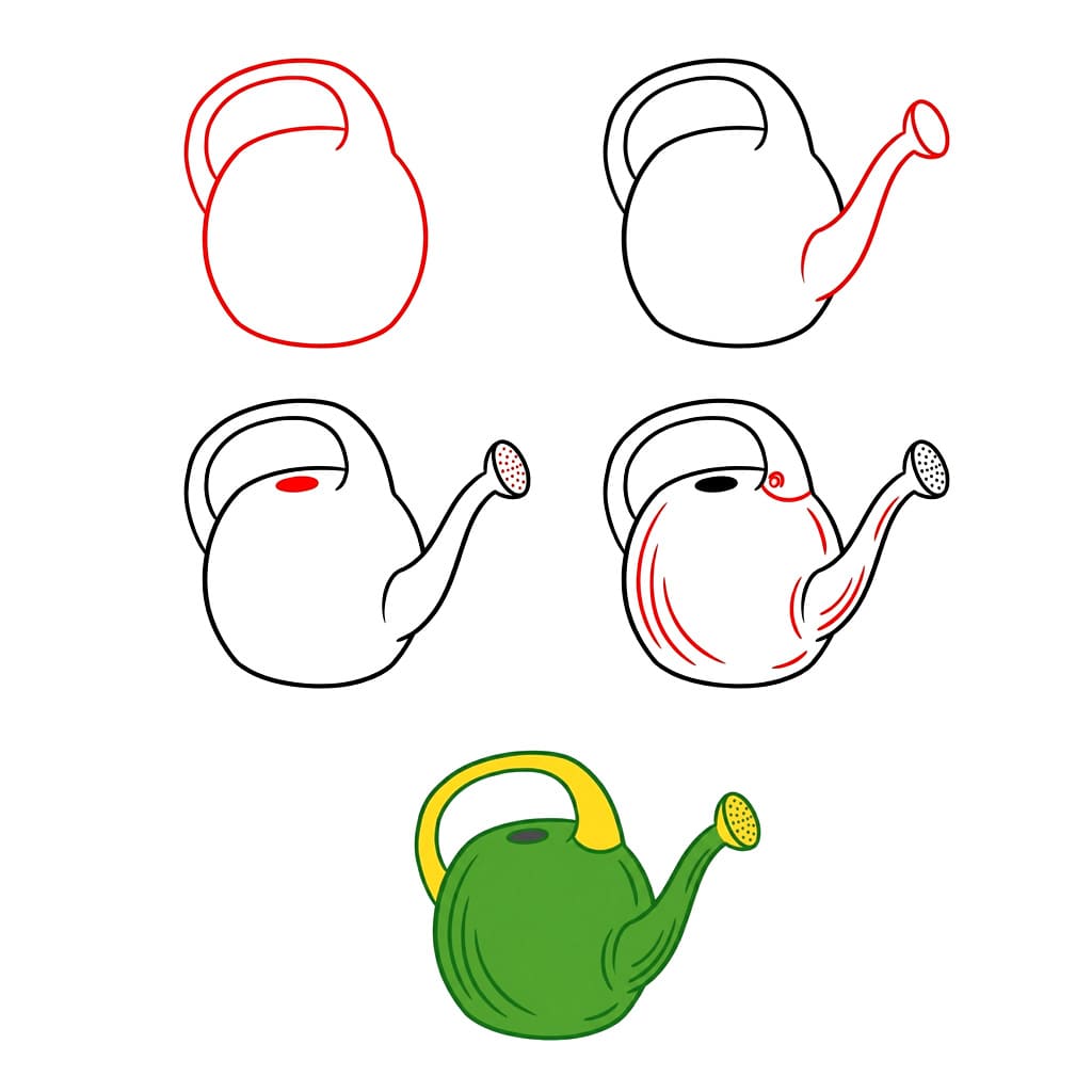 Indoor watering can Drawing Ideas