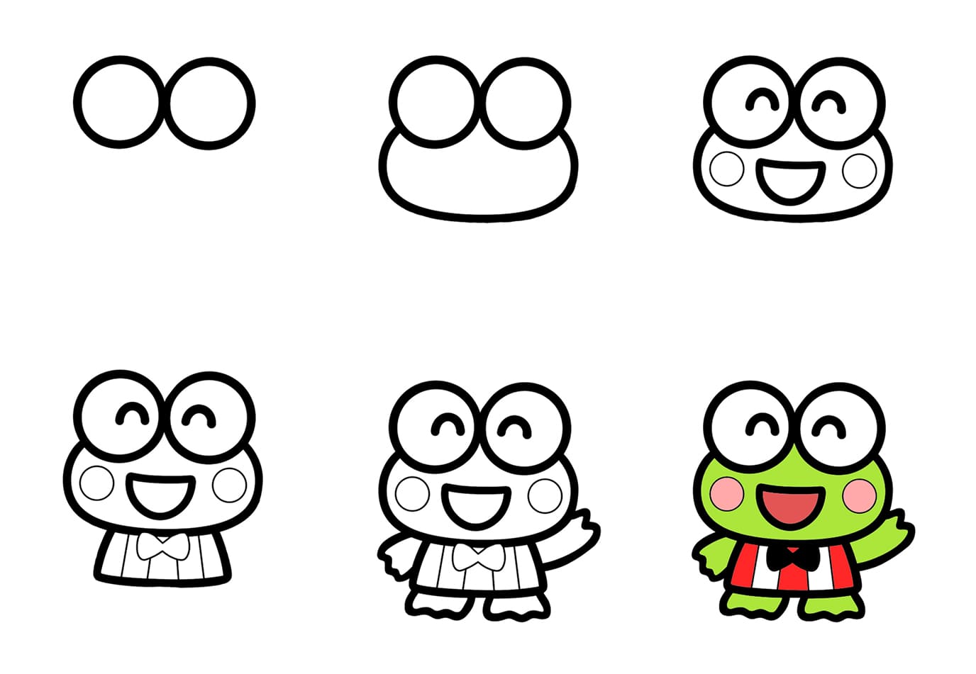 Joyful Keroppi Drawing Ideas