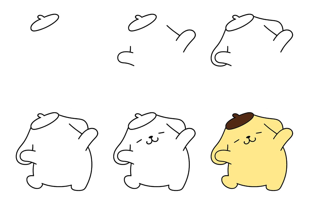 Joyful Pompompurin Drawing Ideas