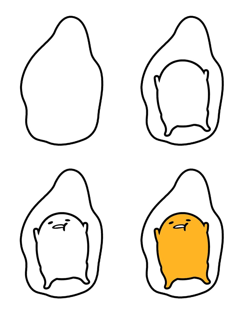 Kawaii Gudetama Drawing Ideas