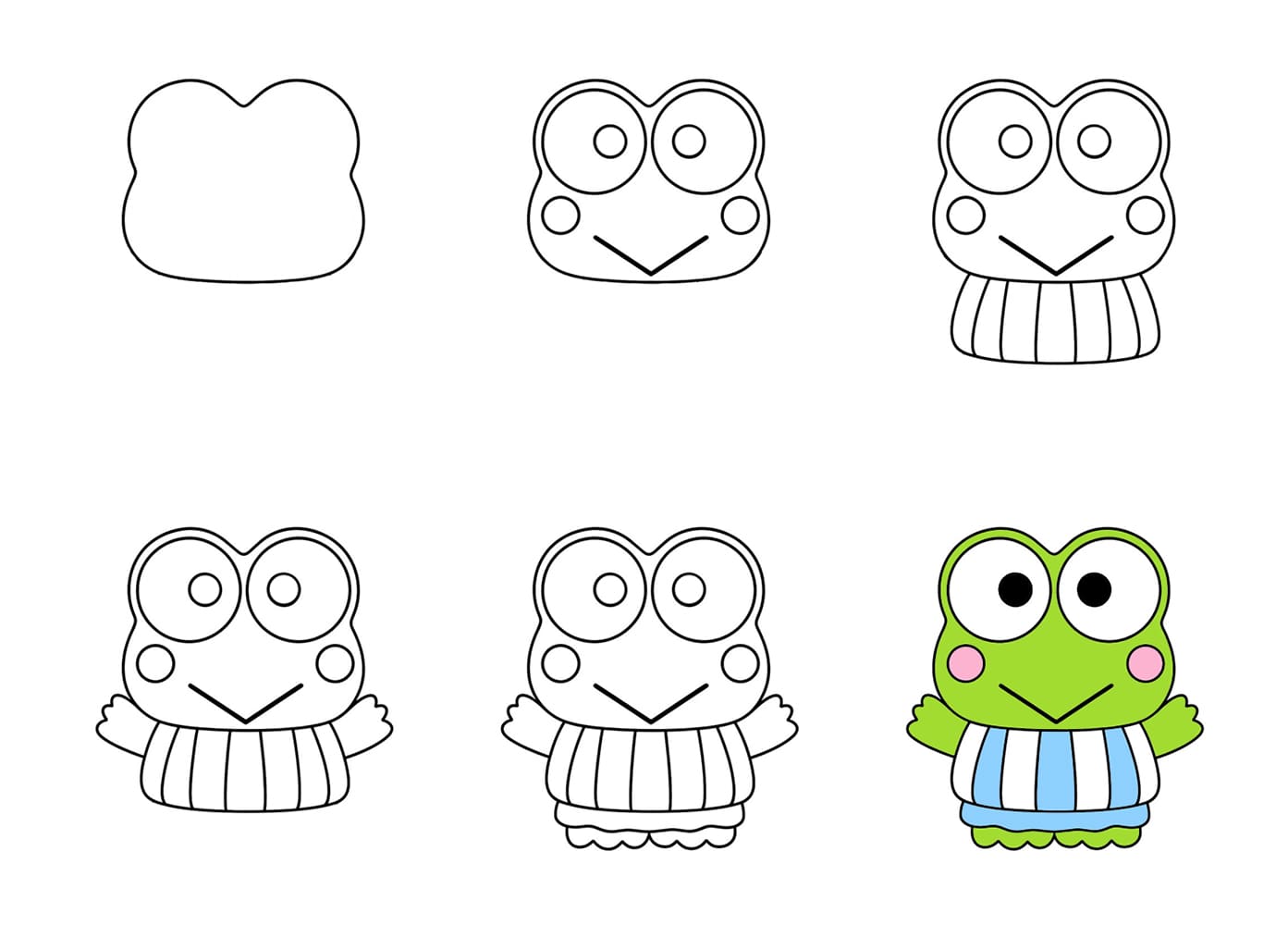 Keroppi Sanrio character Drawing Ideas