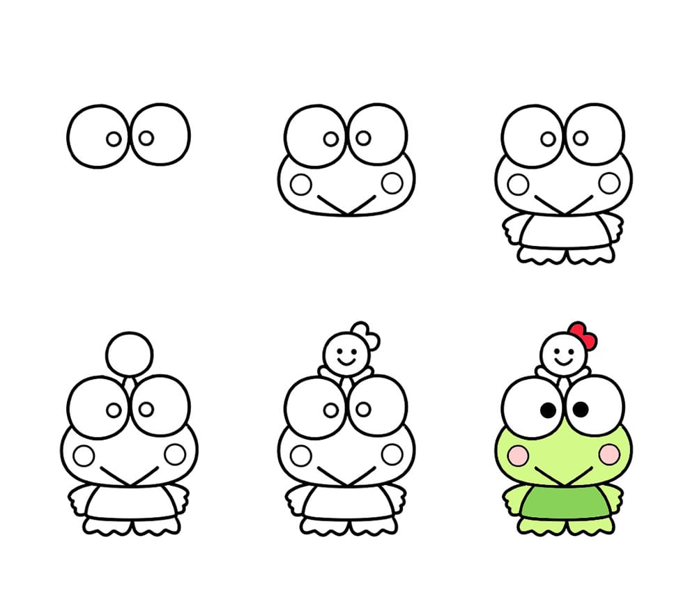 Keroppi and teru teru Drawing Ideas
