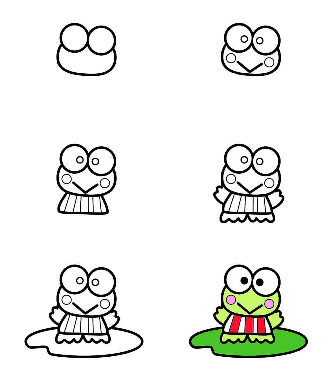 Keroppi on a lotus leaf Drawing Ideas