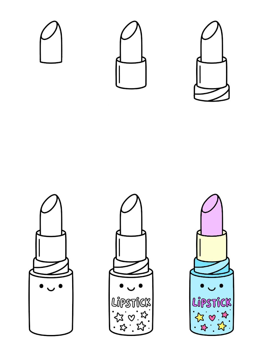 Kids lipstick Drawing Ideas