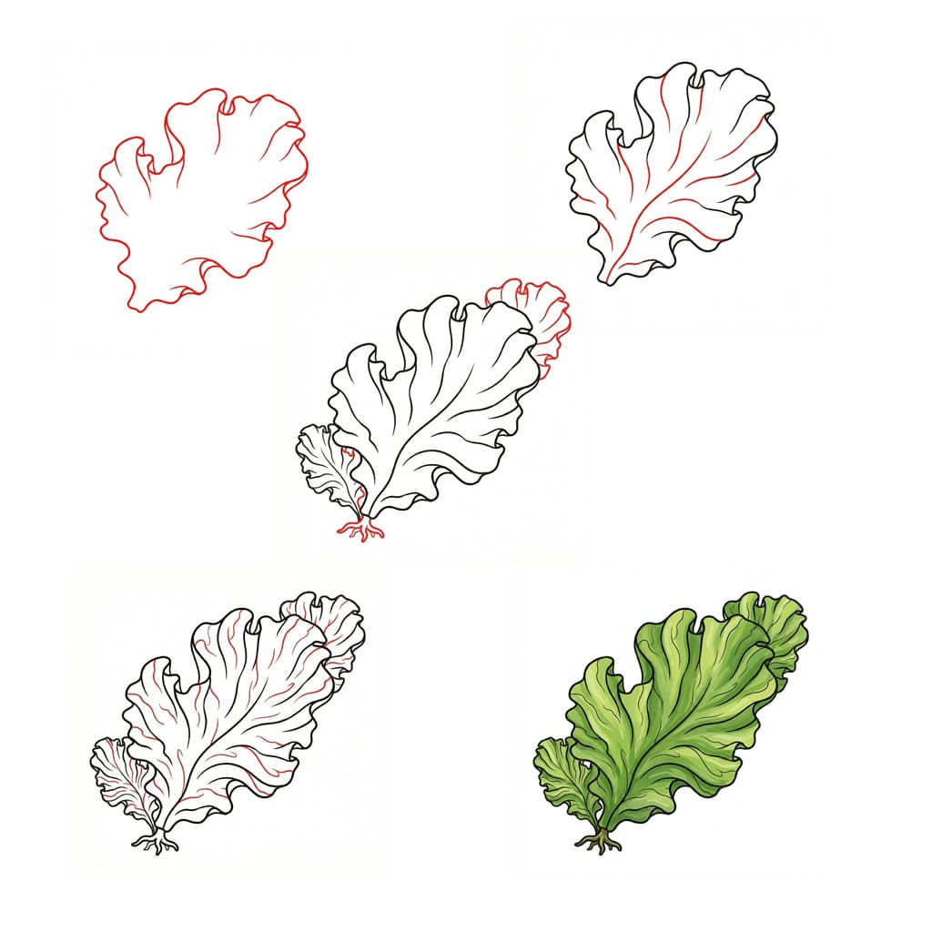 Laver seaweed Drawing Ideas