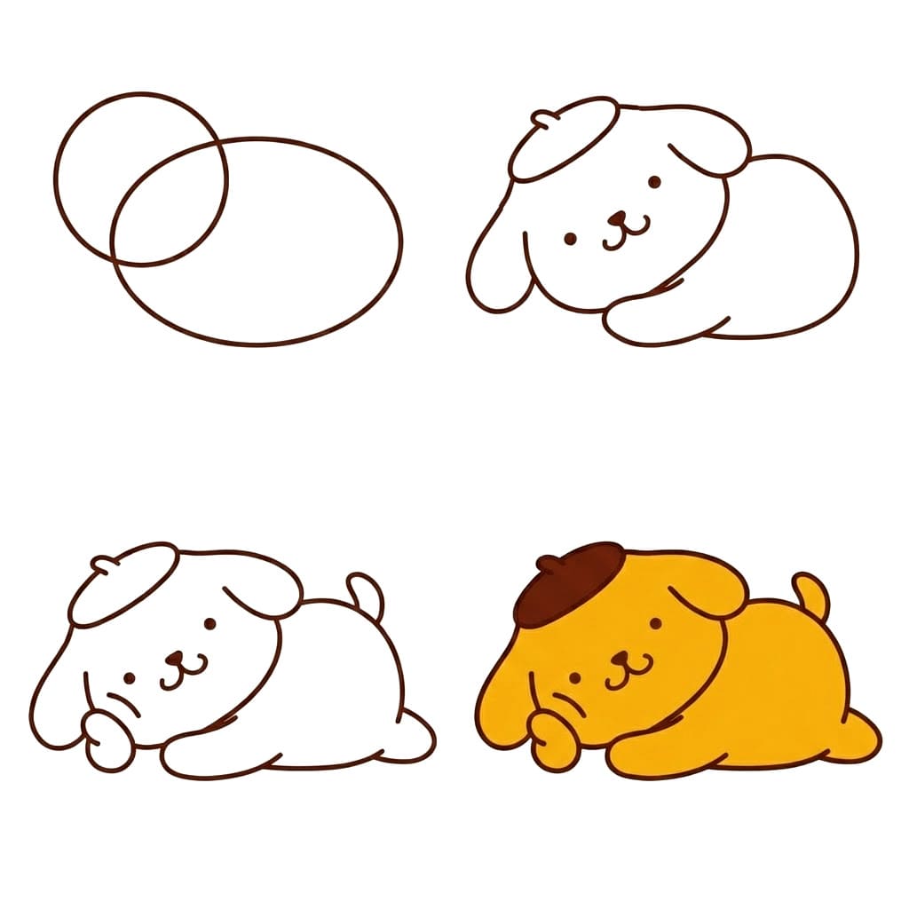 Lazy Pompompurin Drawing Ideas