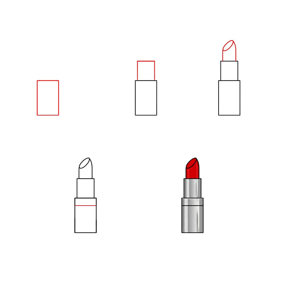Lipstick for girls Drawing Ideas