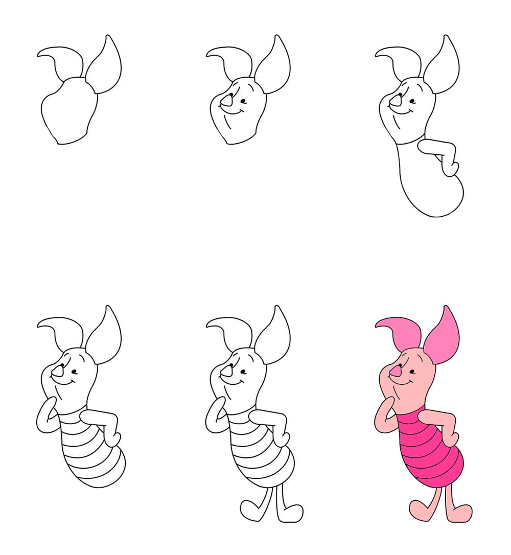 Little Piglet Drawing Ideas
