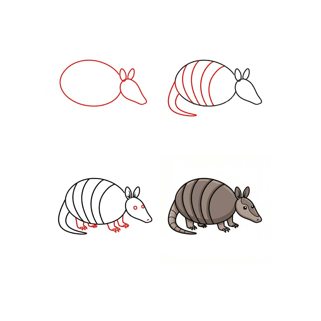 Little armadillo Drawing Ideas