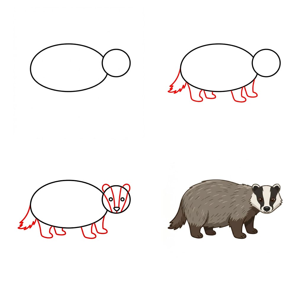 Little badger Drawing Ideas