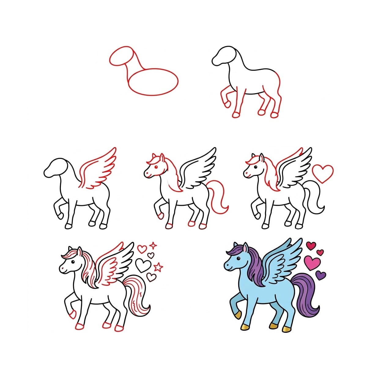 Lovely Pegasus Drawing Ideas