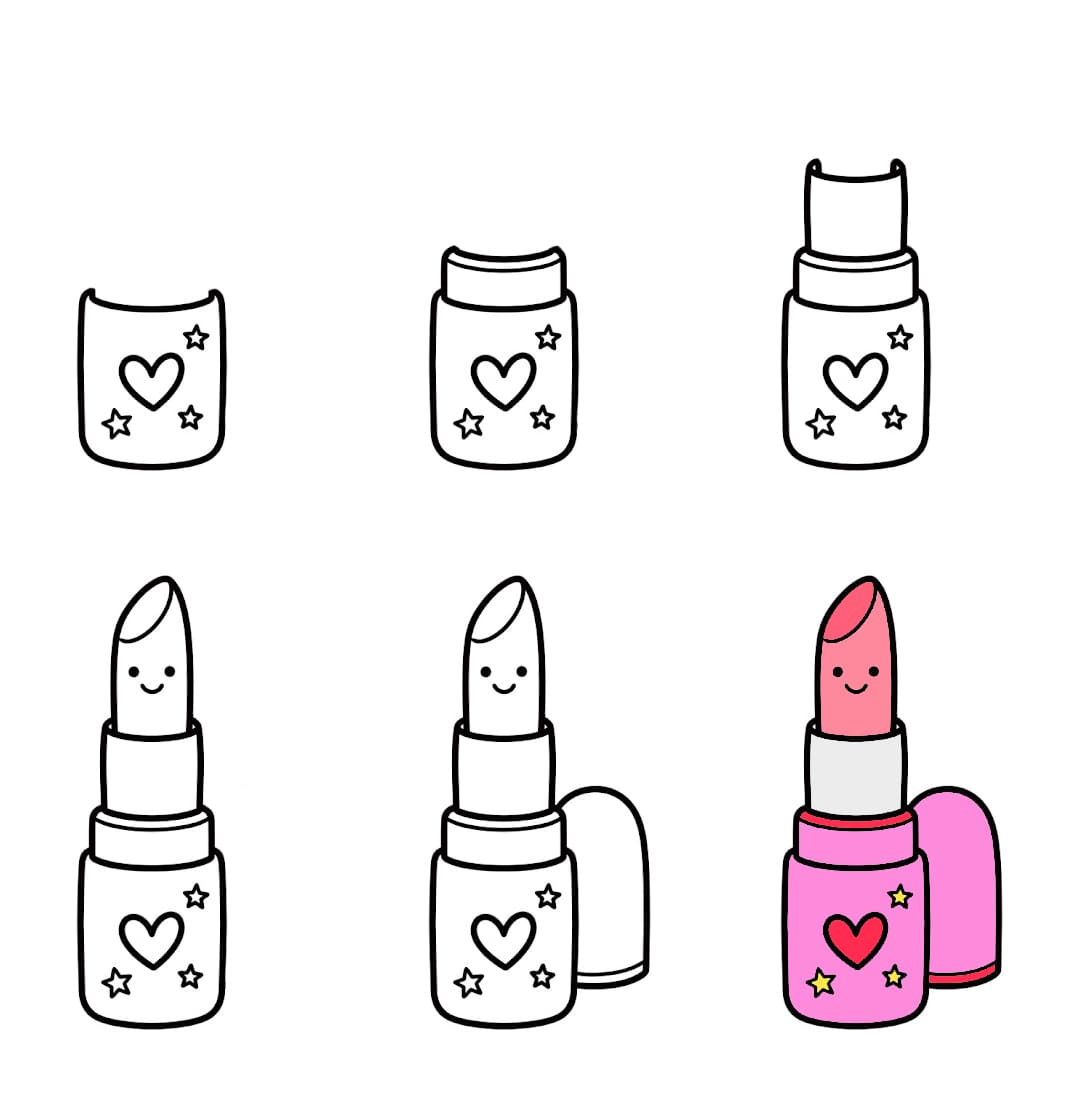 Lovely lipstick Drawing Ideas