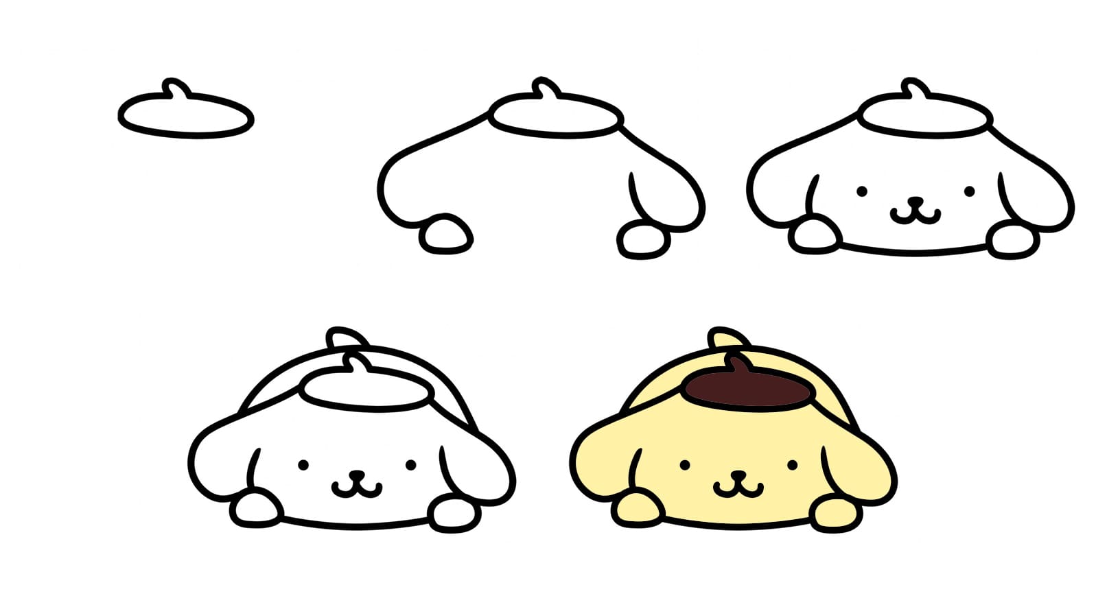 Lying Pompompurin Drawing Ideas
