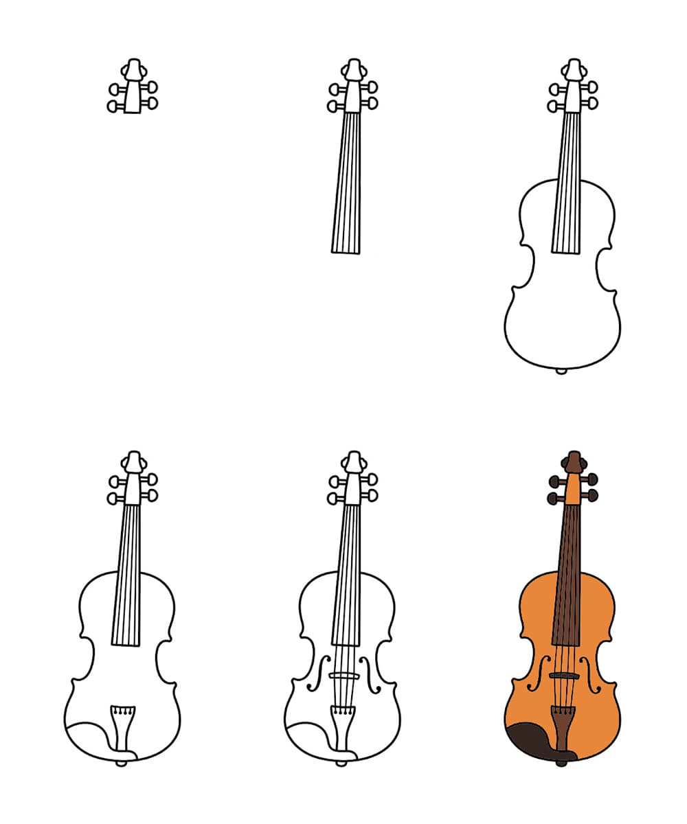 Musical Instrument Violin Drawing Ideas
