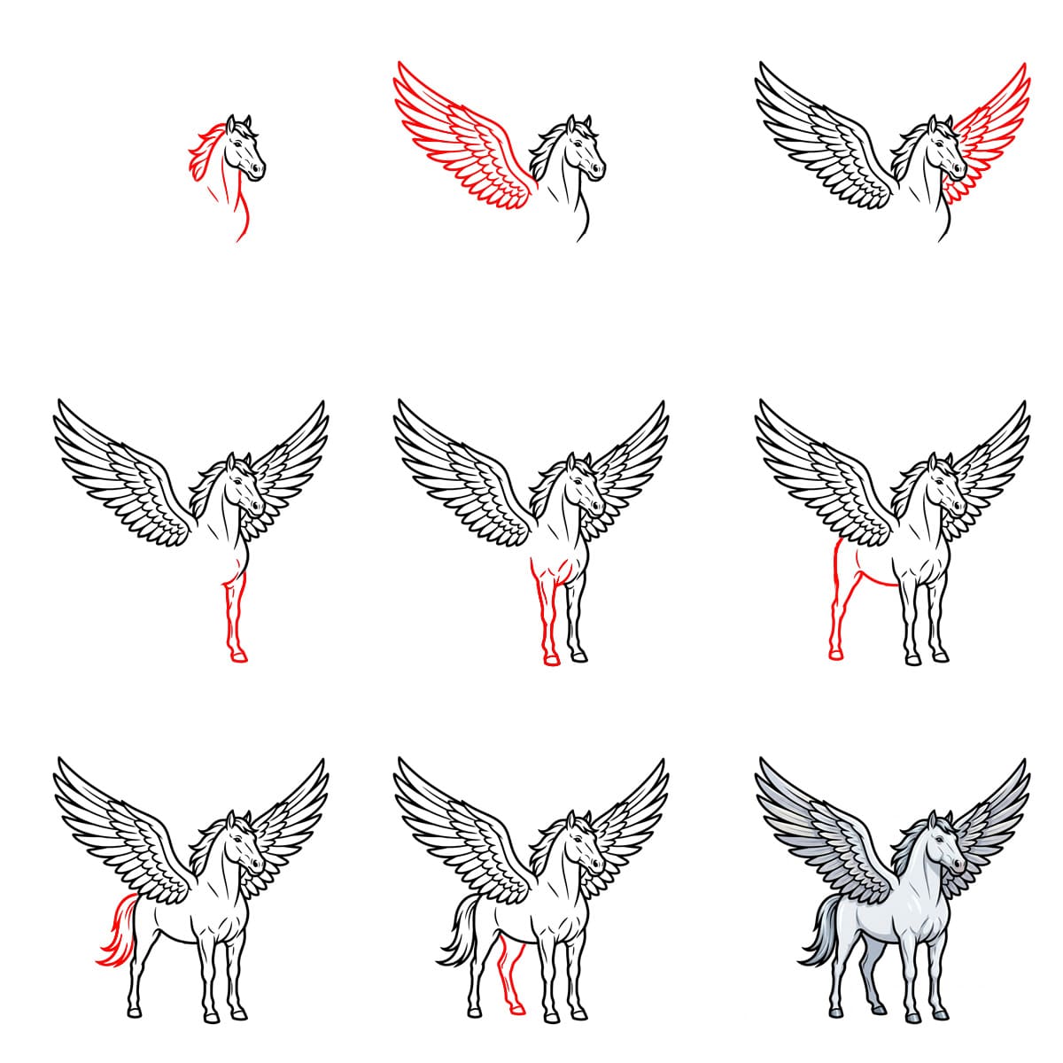 Mythical Pegasus Drawing Ideas
