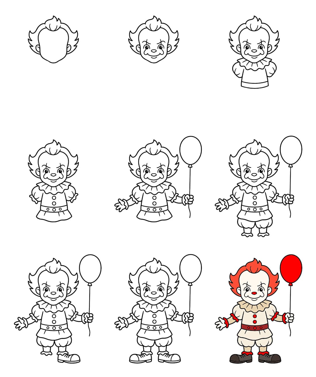 Non scary Pennywise Drawing Ideas