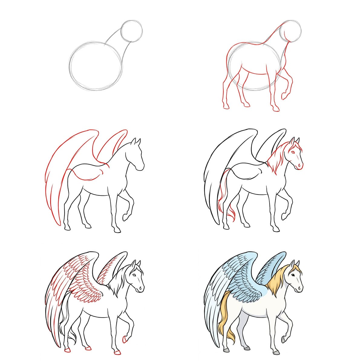 Pegasus mythical creature Drawing Ideas