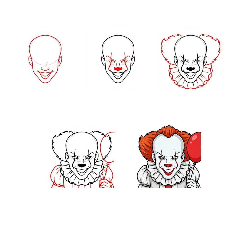 Pennywise from the movie Drawing Ideas