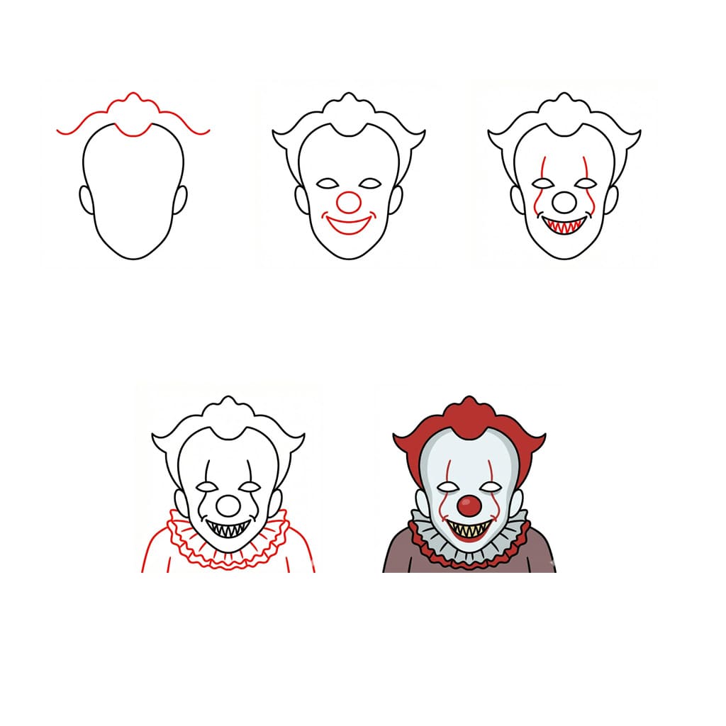 Pennywise portrait Drawing Ideas