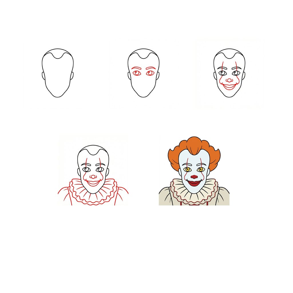 Pennywise the clown Drawing Ideas