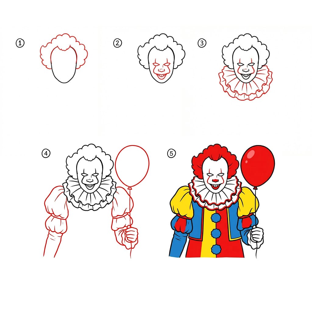 Pennywise the dancing clown Drawing Ideas