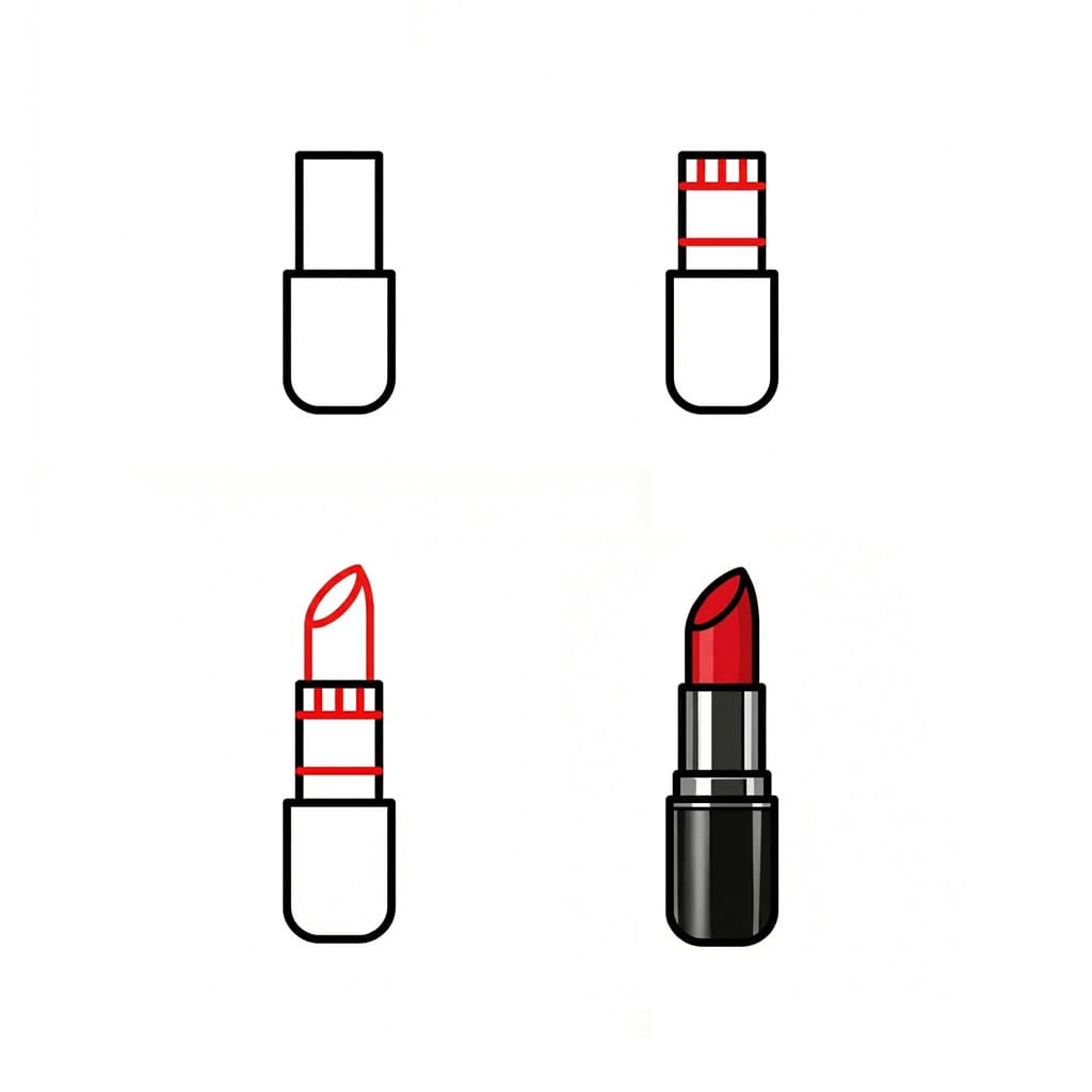 Pink lipstick Drawing Ideas