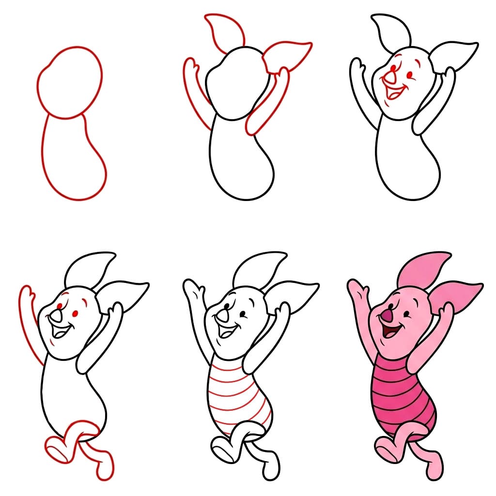 Playful Piglet Drawing Ideas