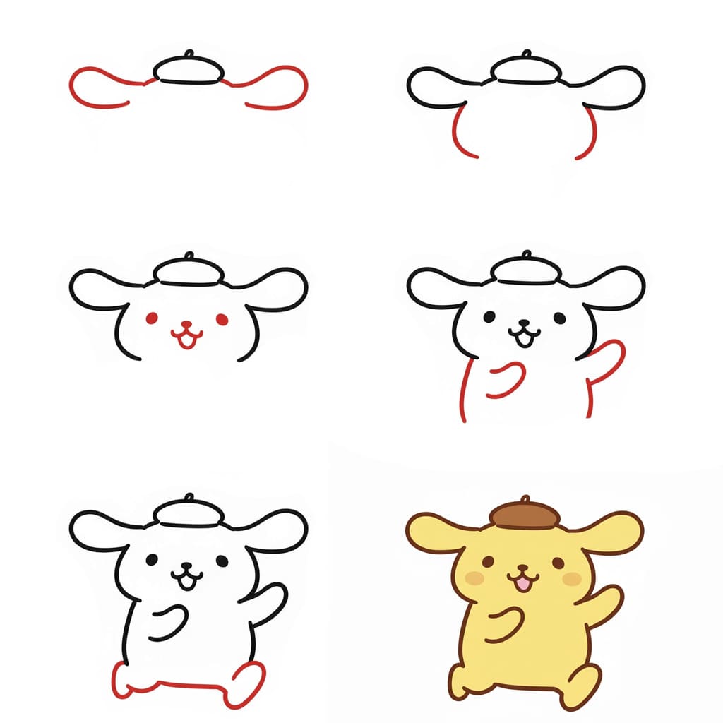 Playful Pompompurin Drawing Ideas