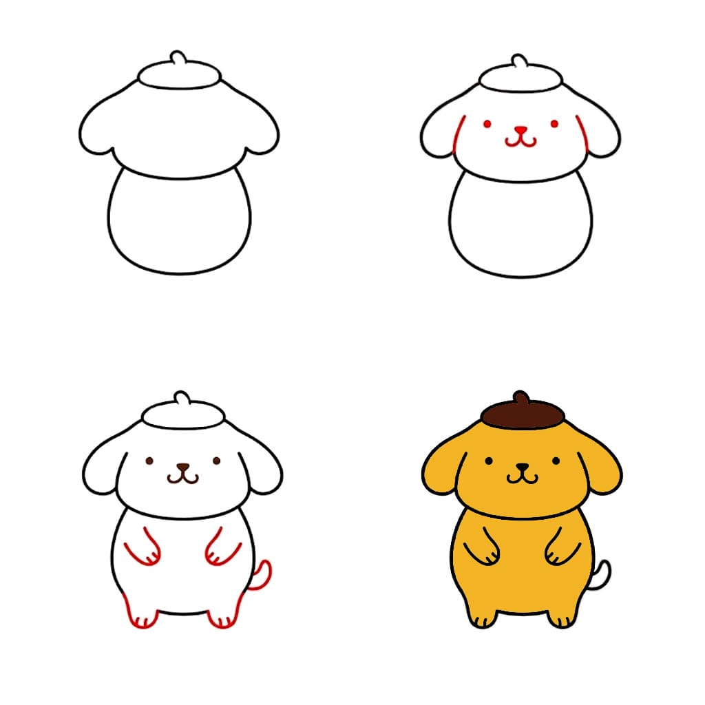 Pompompurin Sanrio Drawing Ideas