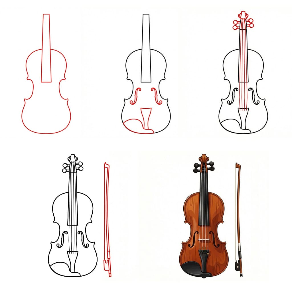 Practice Violin Drawing Ideas