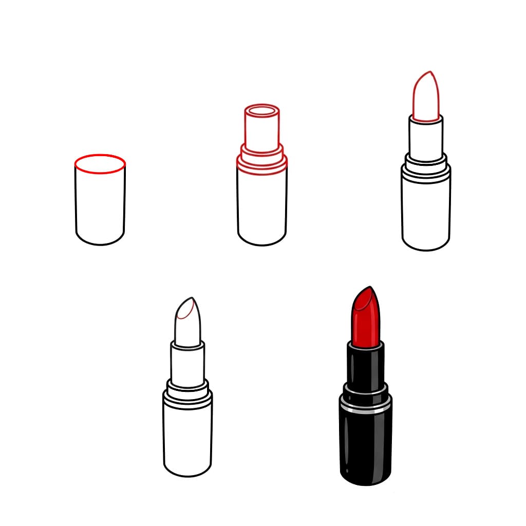 Red lipstick Drawing Ideas