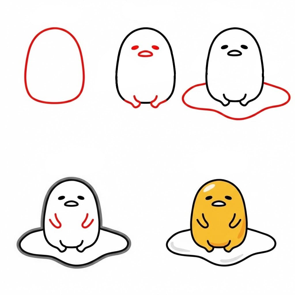 Sanrio Gudetama Drawing Ideas