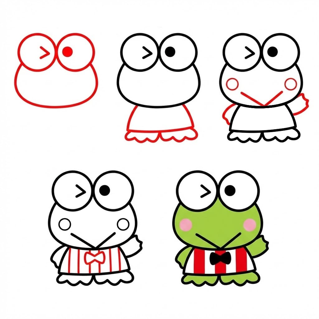 Keroppi Drawing Ideas