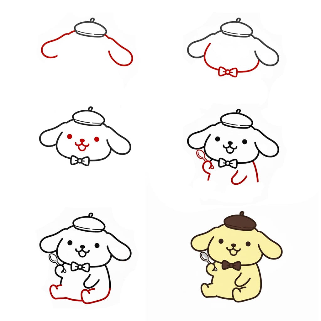 Pompompurin Drawing Ideas