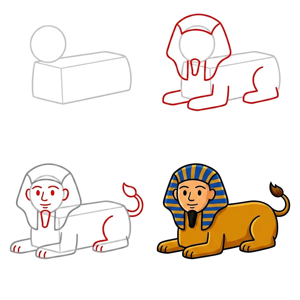 Simple Sphinx Drawing Ideas